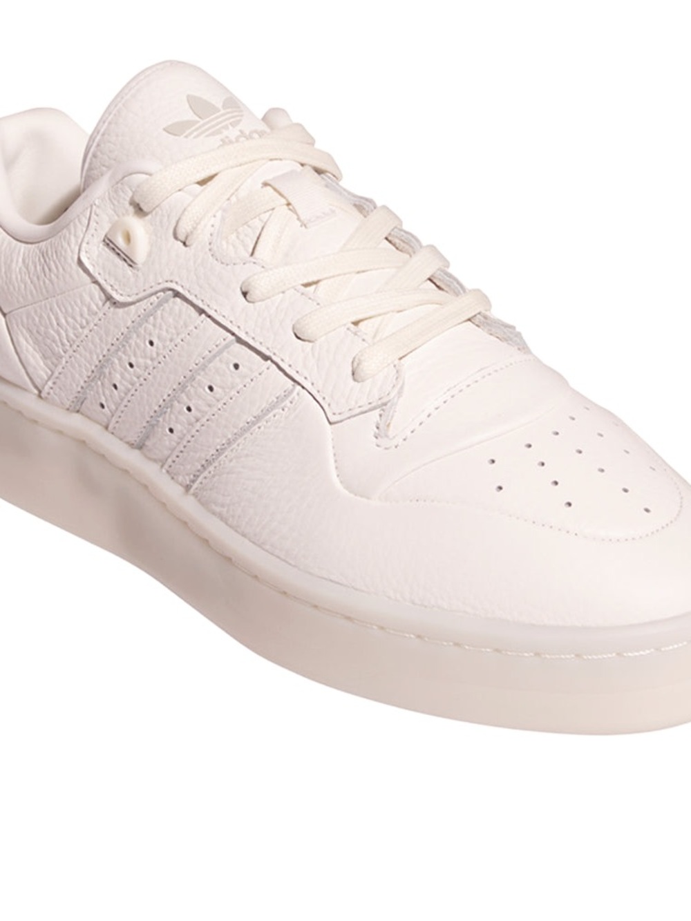 adidas Women's Off-White Leather Low-Top Sneakers